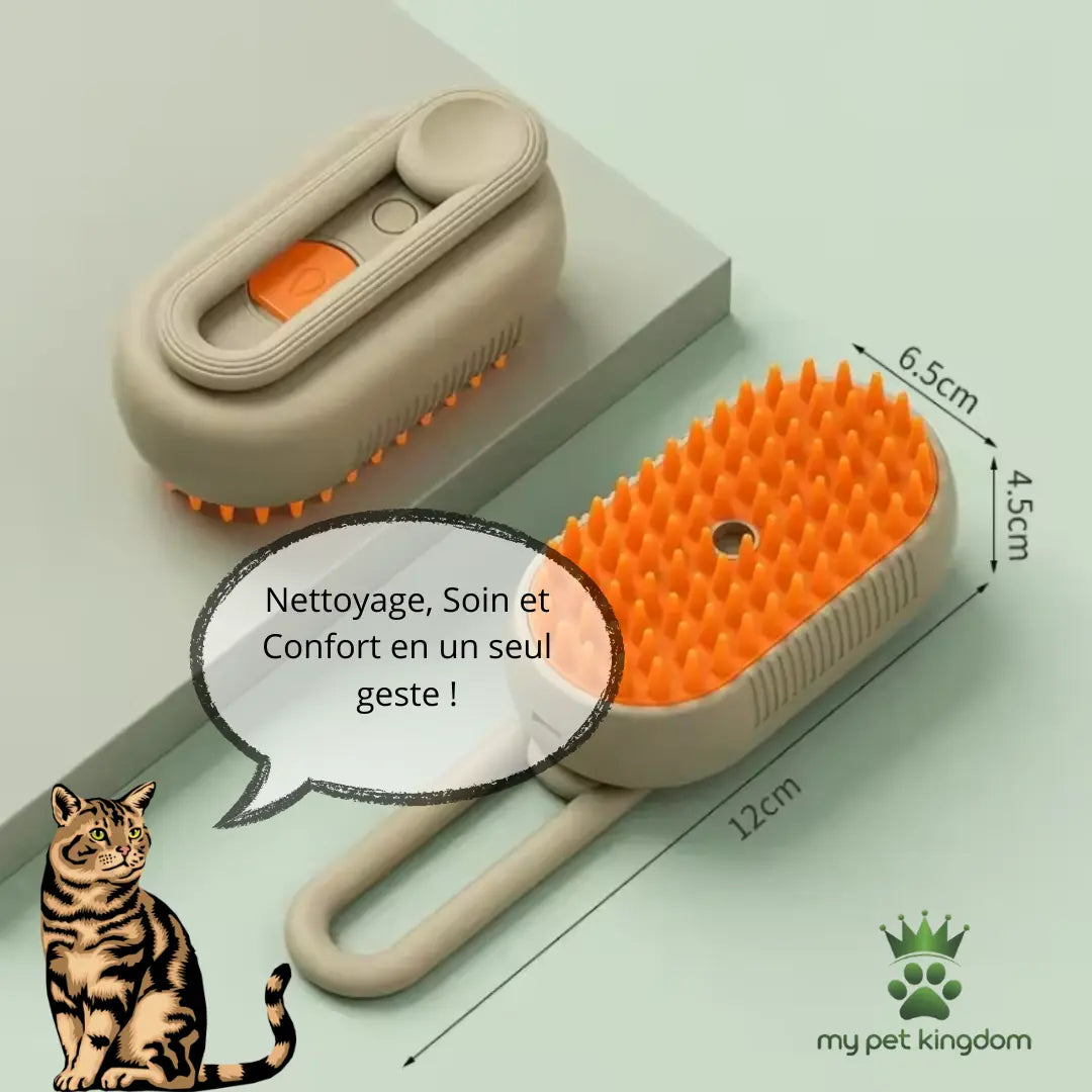 Brosse à Vapeur pour chat et chien – Le Soin Ultime pour un Pelage Parfait ! My Pet Kingdom